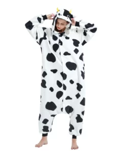 Adult One Piece Cow Print Costume 1 jpg